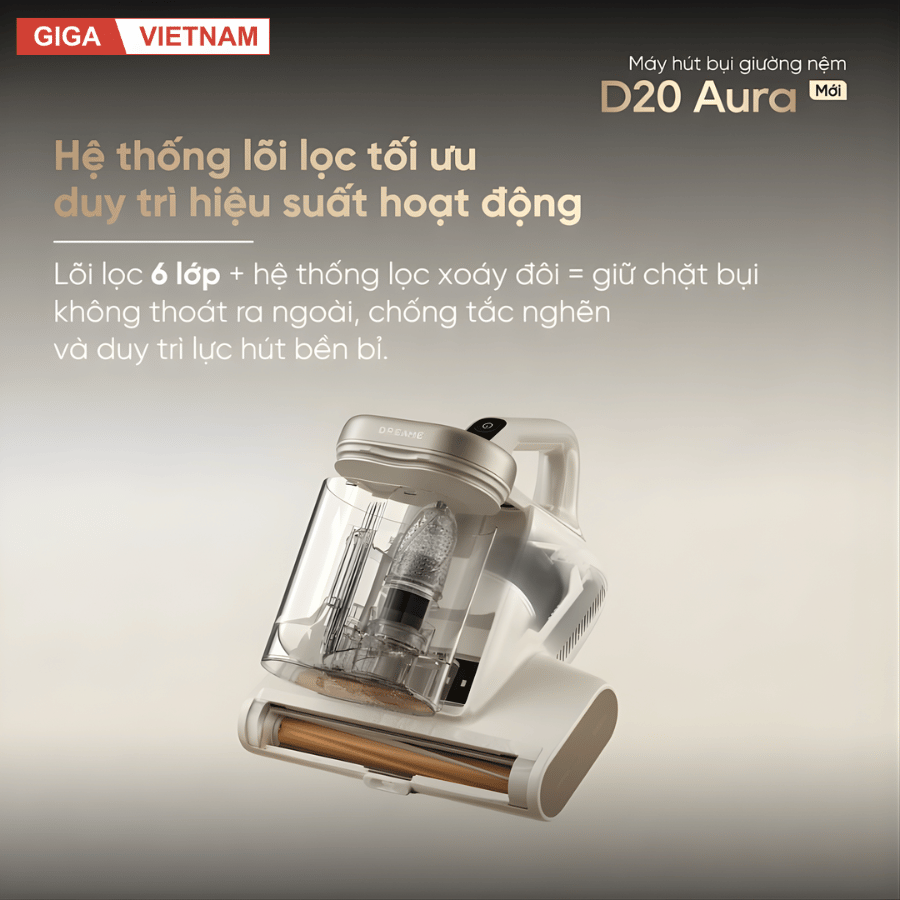 Dreame D20 Aura - Máy Hút Bụi Giường Nệm 2026 Giga Việt Nam x Vua Nhà Bếp Đức 09