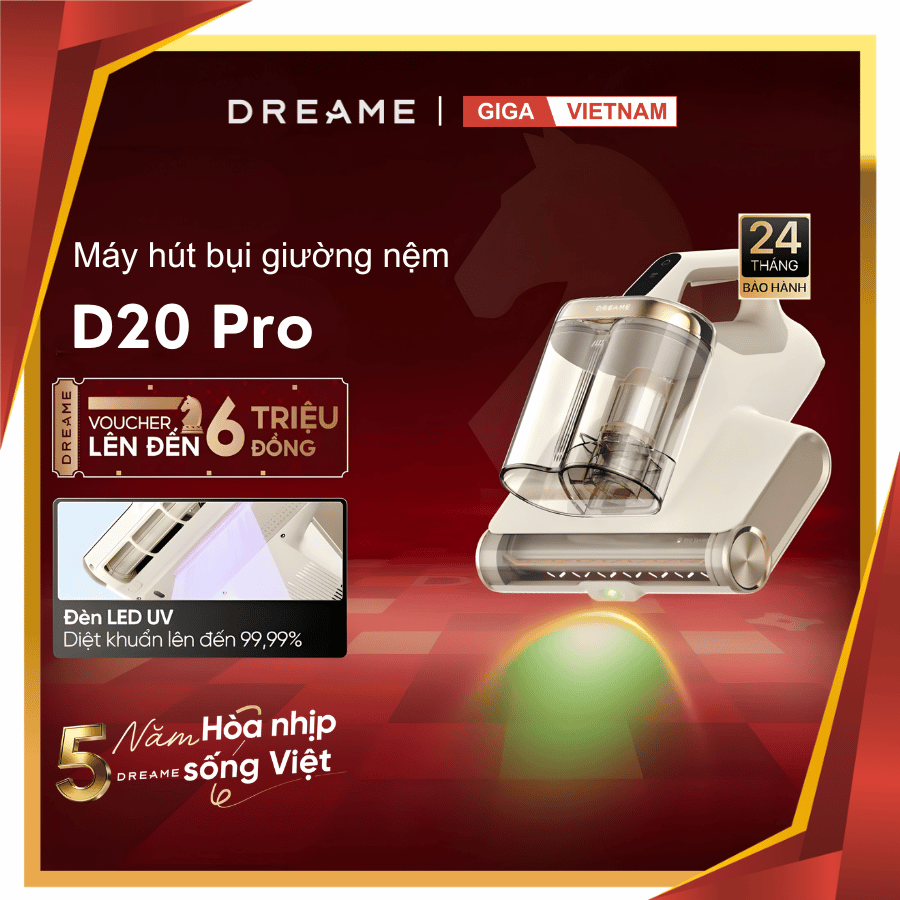 Dreame D20 Pro - Máy Hút Bụi Giường Nệm 2026