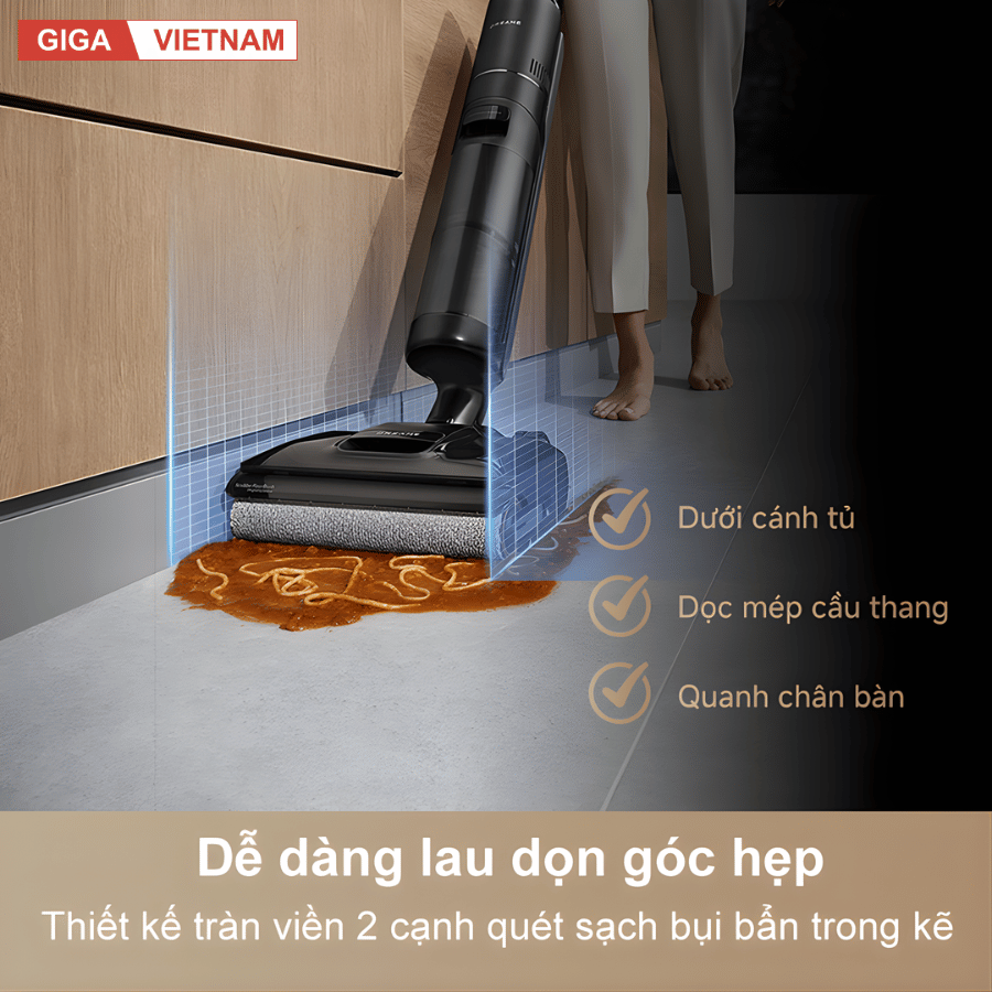 Dreame H12 Flexreach - Máy Hút Bụi Lau Nhà 2026 tại Giga Việt Nam x Vua Nhà Bếp Đức 09