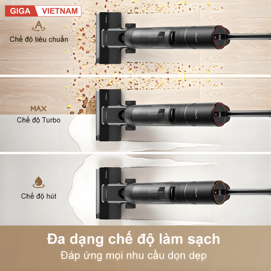 Dreame H12S AE - Máy Hút Bụi Lau Nhà 2026 tại Giga Việt Nam x Vua Nhà Bếp Đức 03