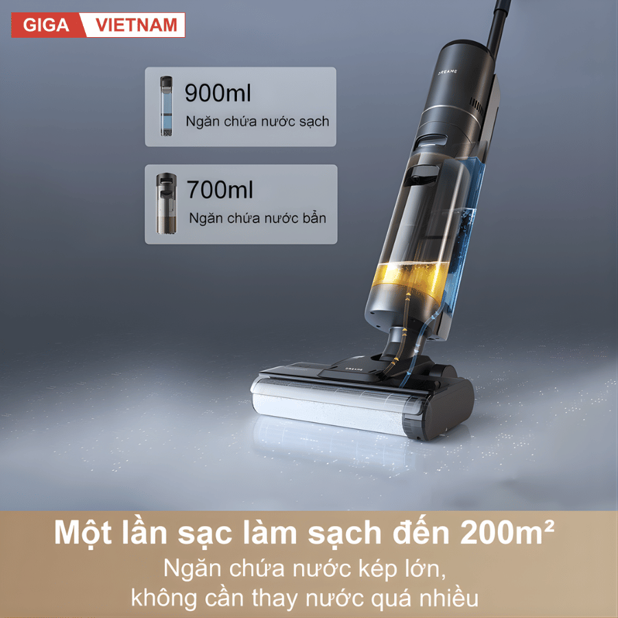 Dreame H12S AE - Máy Hút Bụi Lau Nhà 2026 tại Giga Việt Nam x Vua Nhà Bếp Đức 07