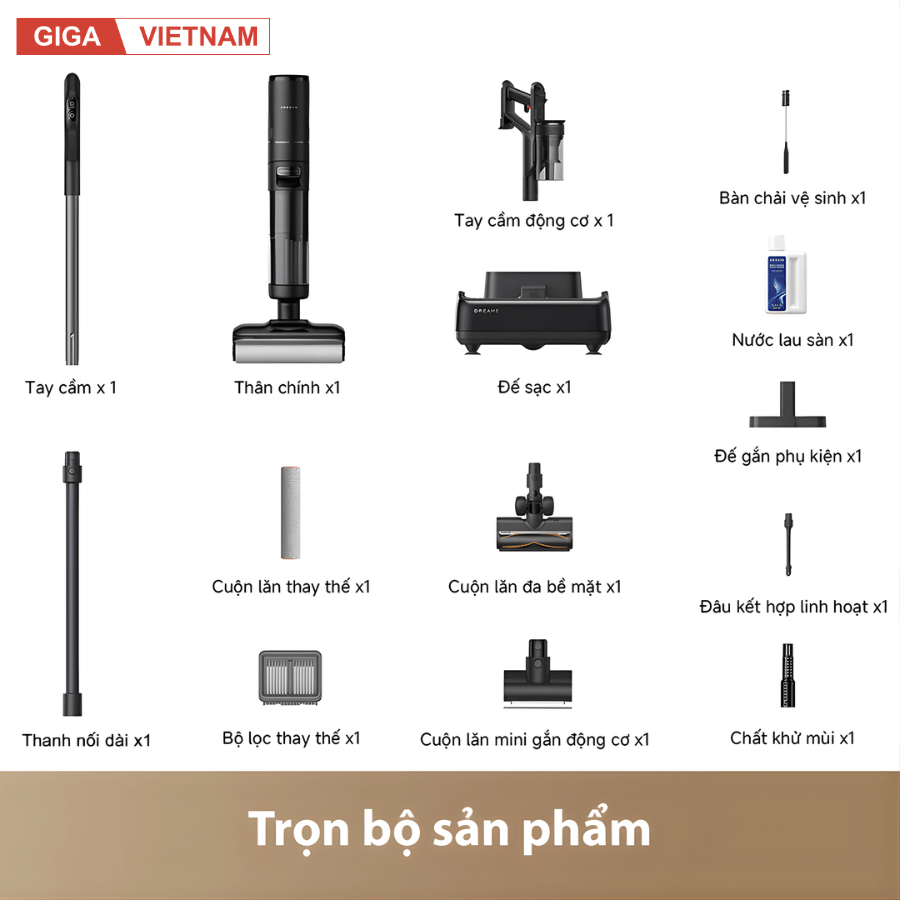 Dreame H13 Dual FlexReach - Máy Hút Bụi Lau Nhà 2026 tại Giga Việt Nam x Vua Nhà Bếp Đức 18