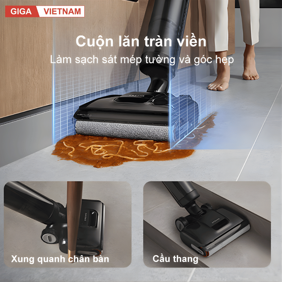 Dreame H13 FlexReach - Máy Hút Bụi Lau Nhà 2026 tại Giga Việt Nam x Vua Nhà Bếp Đức 06