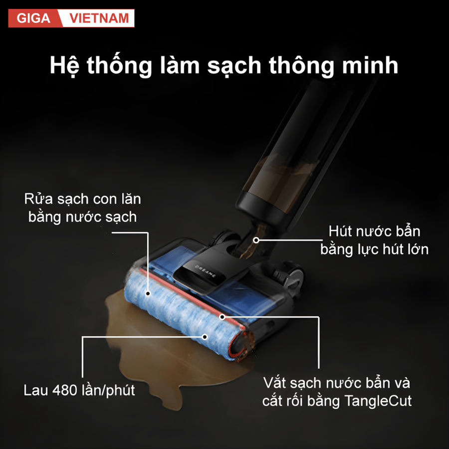 Dreame H13 FlexReach - Máy Hút Bụi Lau Nhà 2026 tại Giga Việt Nam x Vua Nhà Bếp Đức 07