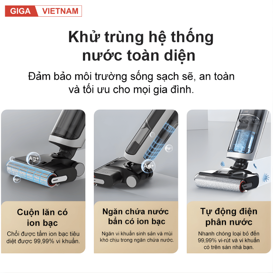 Dreame H14 - Máy Hút Bụi Lau Nhà 2026 tại Giga Việt Nam x Vua Nhà Bếp Đức 15