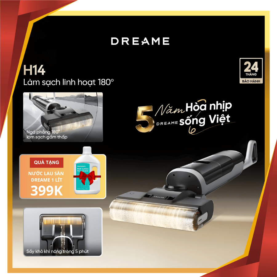 Dreame H14 - Máy Hút Bụi Lau Nhà 2026 tại Giga Việt Nam x Vua Nhà Bếp Đức 19