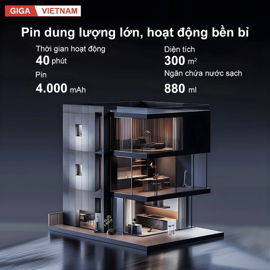 Dreame H14 Station - Máy Hút Bụi Lau Nhà 2026 tại Giga Việt Nam x Vua Nhà Bếp Đức 11
