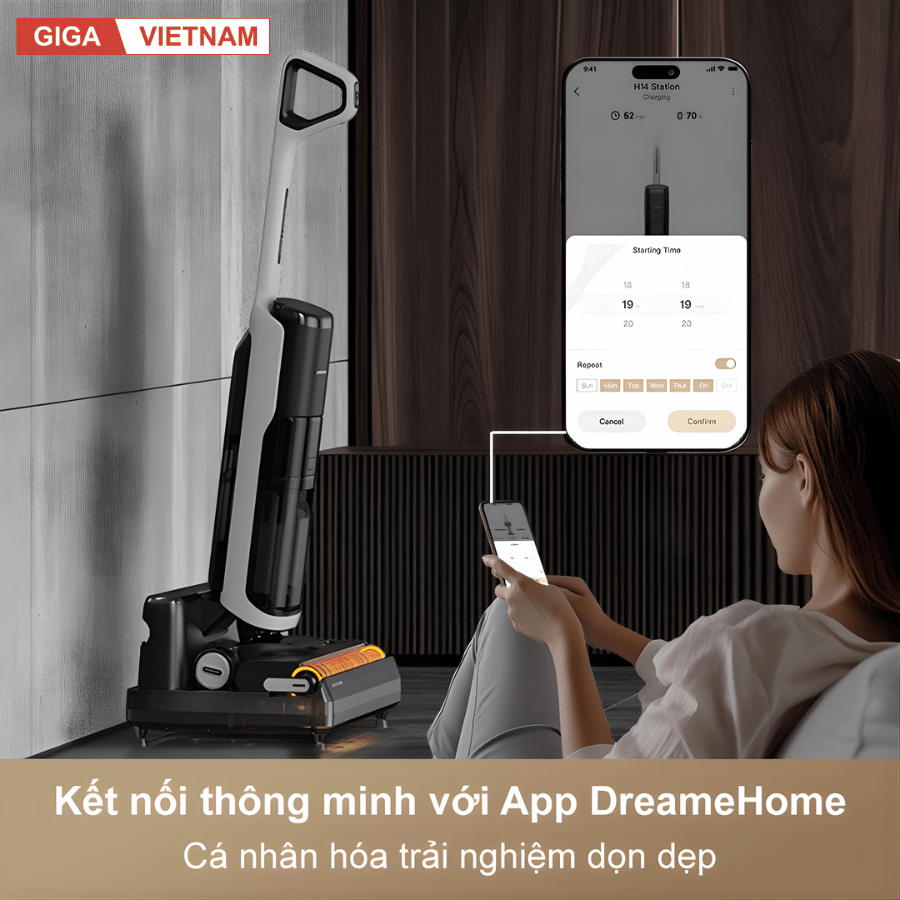 Dreame H14 Station - Máy Hút Bụi Lau Nhà 2026 tại Giga Việt Nam x Vua Nhà Bếp Đức 13