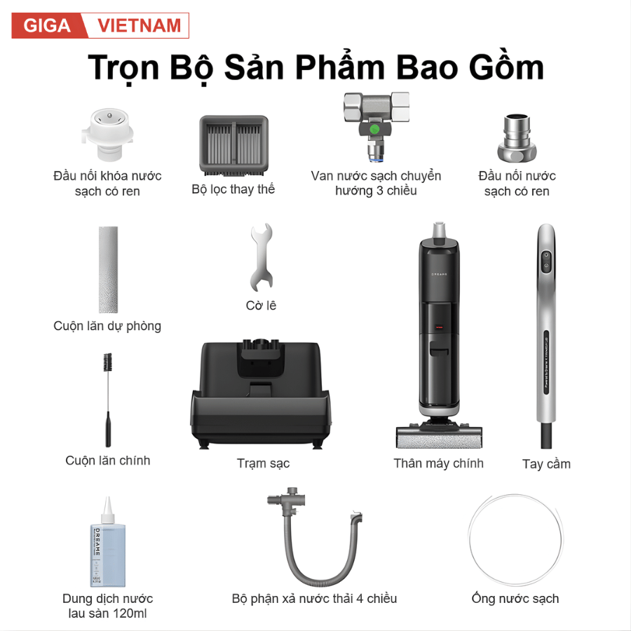 Dreame H14 Station - Máy Hút Bụi Lau Nhà 2026 tại Giga Việt Nam x Vua Nhà Bếp Đức 14
