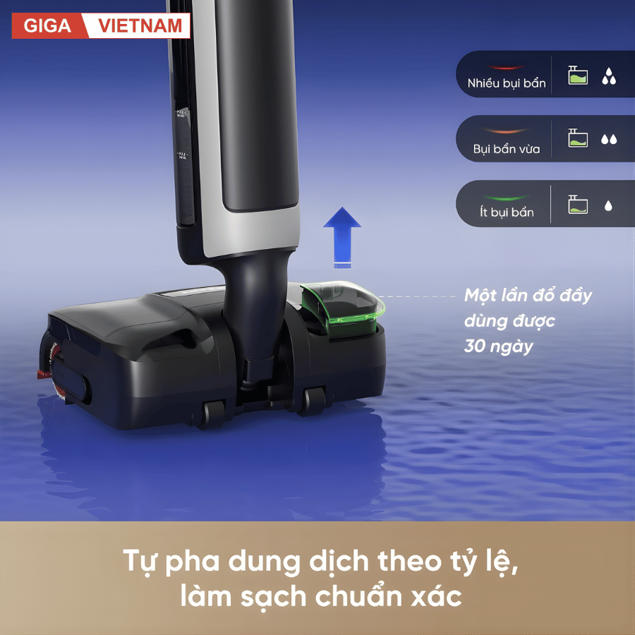 Dreame H15 Pro FoamWash - Máy Hút Bụi Lau Nhà 2026 tại Giga Việt Nam x Vua Nhà Bếp Đức 11