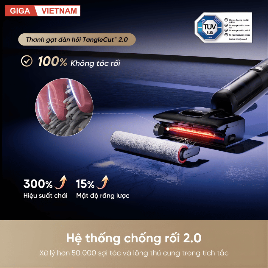 Dreame H15 Pro FoamWash - Máy Hút Bụi Lau Nhà 2026 tại Giga Việt Nam x Vua Nhà Bếp Đức 12