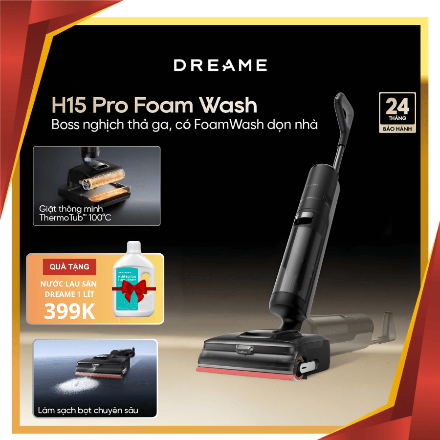 Dreame H15 Pro FoamWash - Máy Hút Bụi Lau Nhà 2026 tại Giga Việt Nam x Vua Nhà Bếp Đức 14