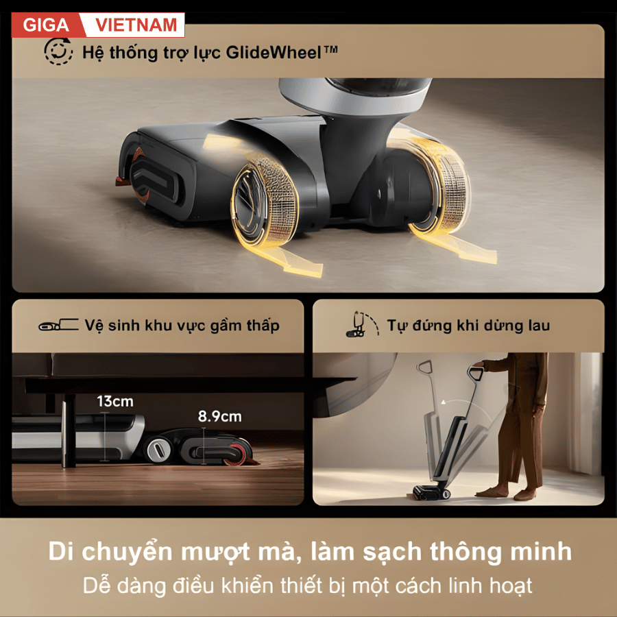 Dreame H15 Pro Heat - Máy Hút Bụi Lau Nhà 2026 tại Giga Việt Nam x Vua Nhà Bếp Đức 08
