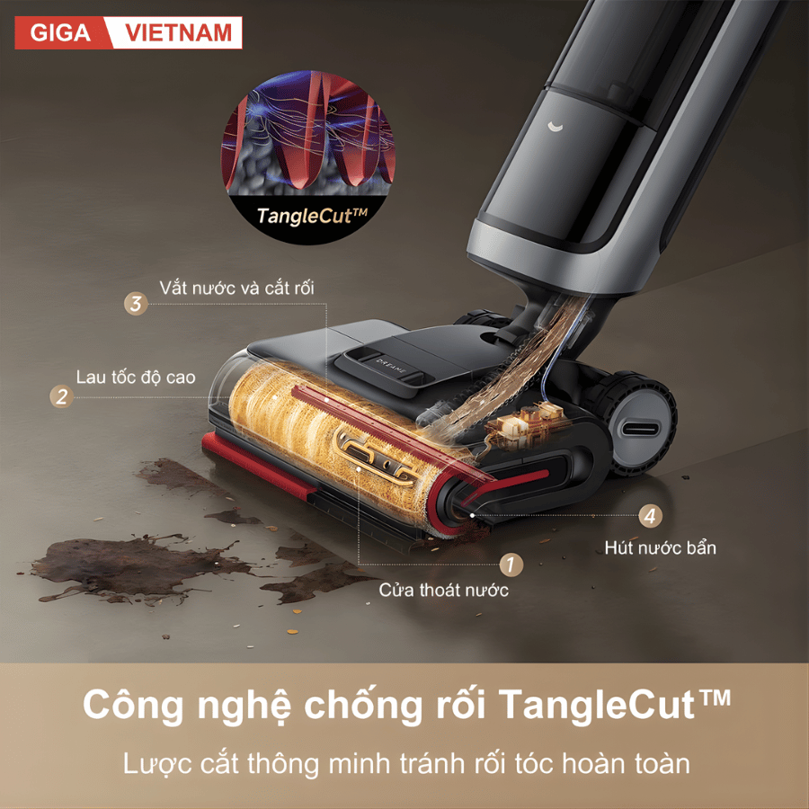 Dreame H15 Pro Heat - Máy Hút Bụi Lau Nhà 2026 tại Giga Việt Nam x Vua Nhà Bếp Đức 10