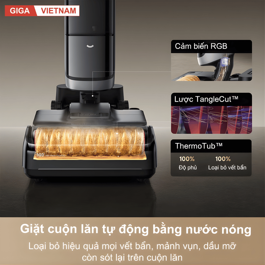 Dreame H15 Pro Heat - Máy Hút Bụi Lau Nhà 2026 tại Giga Việt Nam x Vua Nhà Bếp Đức 12