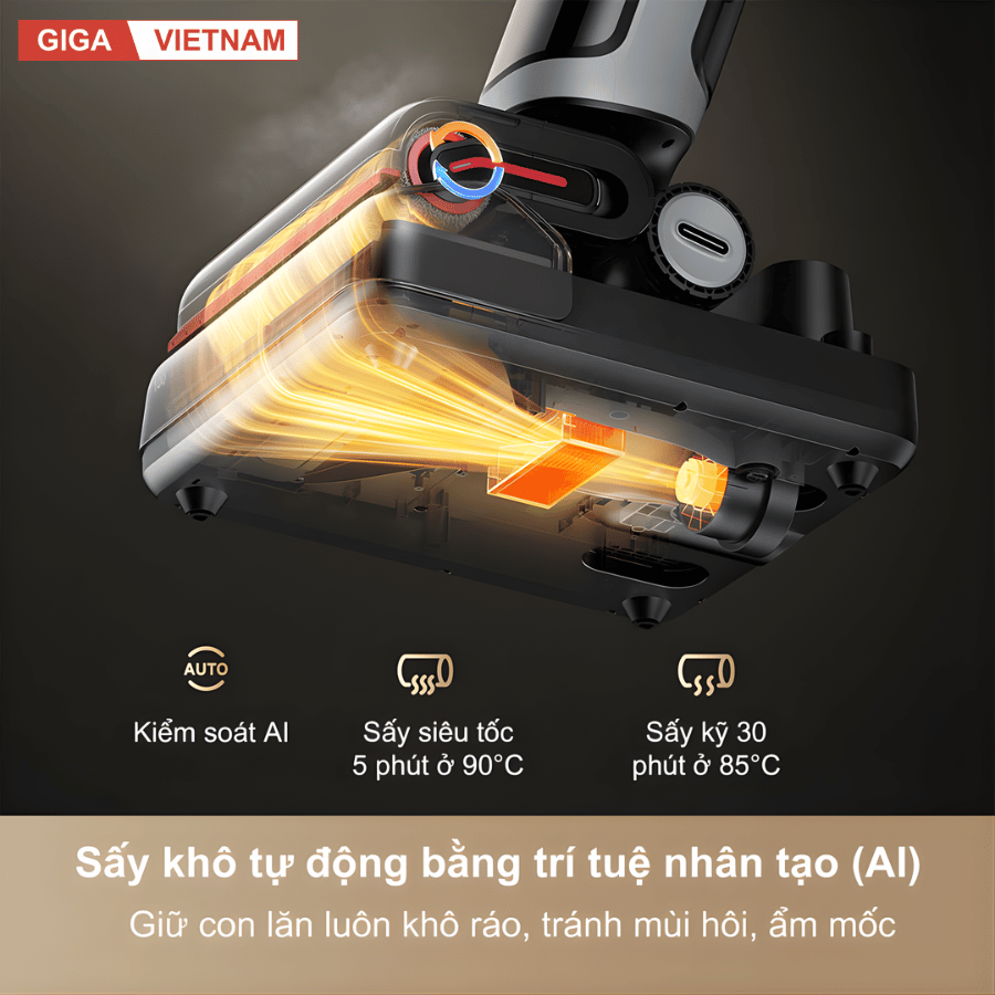 Dreame H15 Pro Heat - Máy Hút Bụi Lau Nhà 2026 tại Giga Việt Nam x Vua Nhà Bếp Đức 15