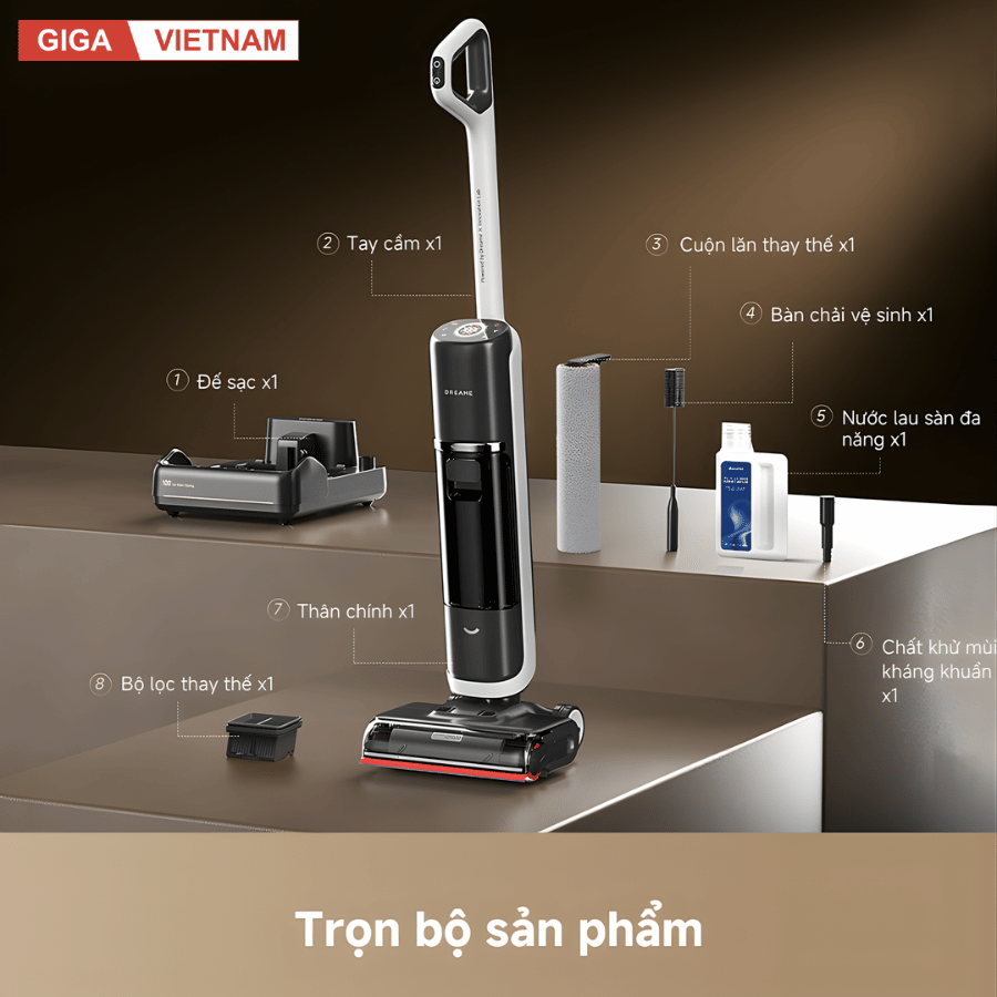 Dreame H15 Pro Heat - Máy Hút Bụi Lau Nhà 2026 tại Giga Việt Nam x Vua Nhà Bếp Đức 18