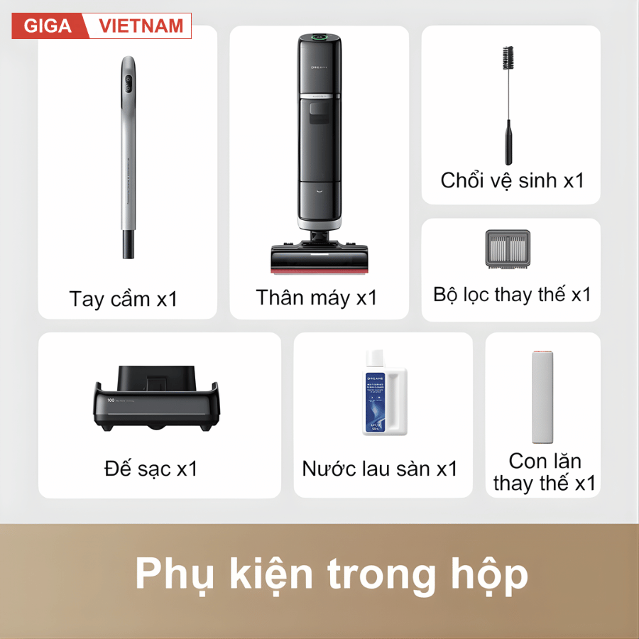 Dreame H15 Pro Heat - Máy Hút Bụi Lau Nhà 2026 tại Giga Việt Nam x Vua Nhà Bếp Đức 20