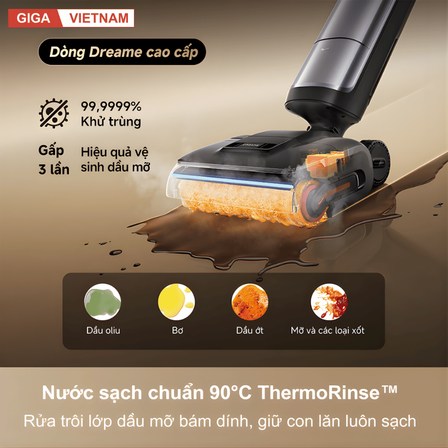 Dreame H16 Pro Steam - Máy Hút bụi lau nhà 2026 tại Giga Việt Nam x Vua Nhà Bếp Đức 05