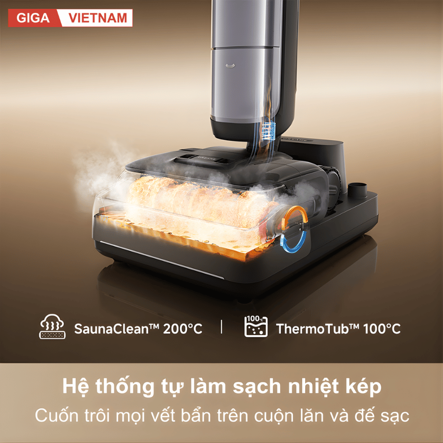 Dreame H16 Pro Steam - Máy Hút bụi lau nhà 2026 tại Giga Việt Nam x Vua Nhà Bếp Đức 10