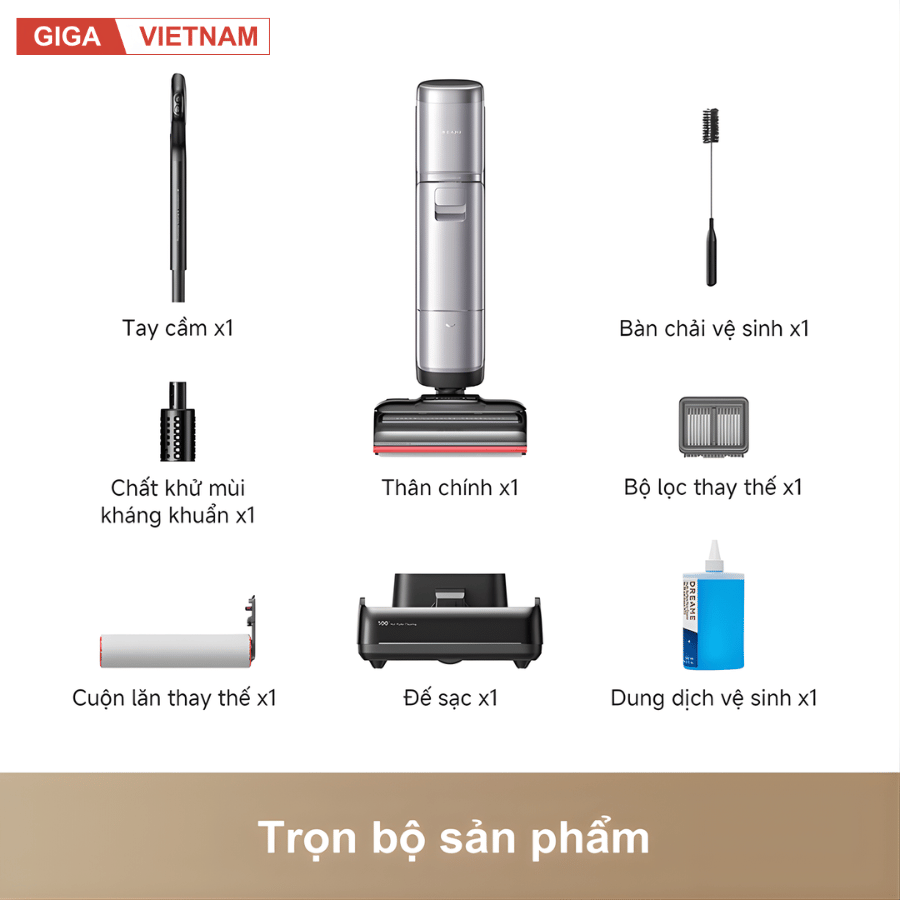 Dreame H16 Pro Steam - Máy Hút bụi lau nhà 2026 tại Giga Việt Nam x Vua Nhà Bếp Đức 18