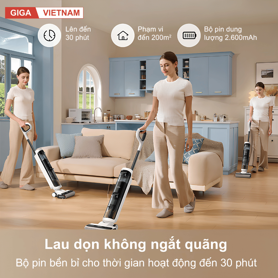 Mova K20 - Máy Hút Bụi Lau Sàn Cầm Tay 2026 tại Giga Việt Nam x Vua Nhà Bếp Đức 06