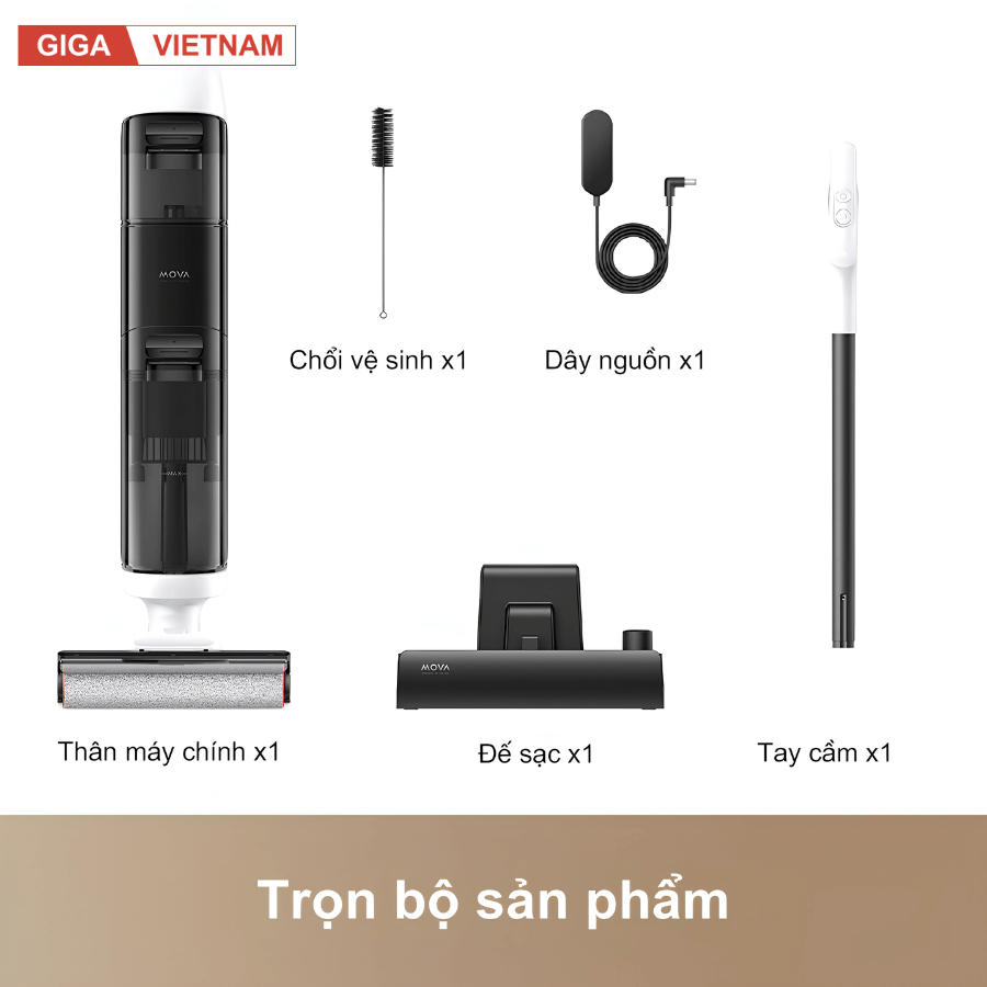 Mova K20 - Máy Hút Bụi Lau Sàn Cầm Tay 2026 tại Giga Việt Nam x Vua Nhà Bếp Đức 11