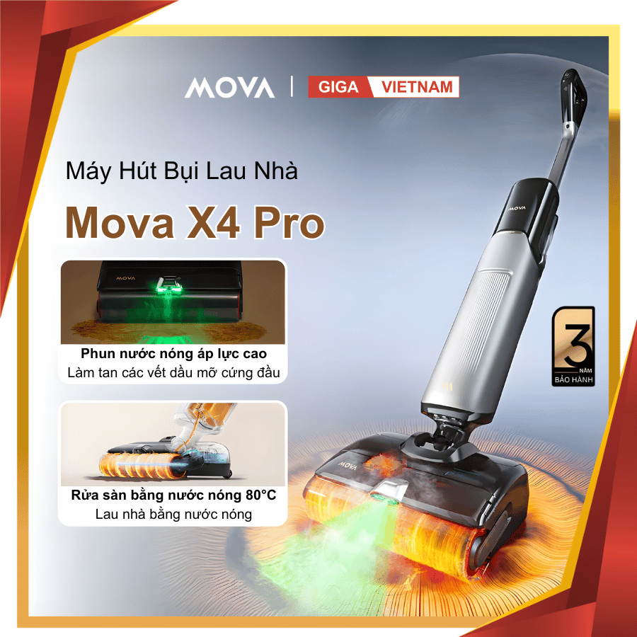 Mova X4 Pro - Máy hút bụi lau sàn cầm tay 2026
