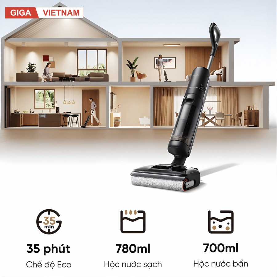 Dreame H12 GT - Máy Hút Bụi Lau Sàn 2026 tại Giga Việt Nam x Vua Nhà Bếp Đức 11