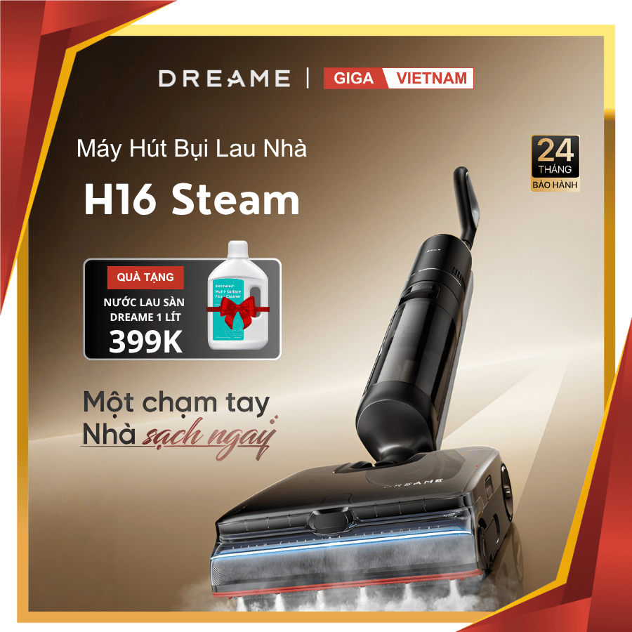 Dreame H16 Steam - Máy Hút Bụi Lau Sàn 2026