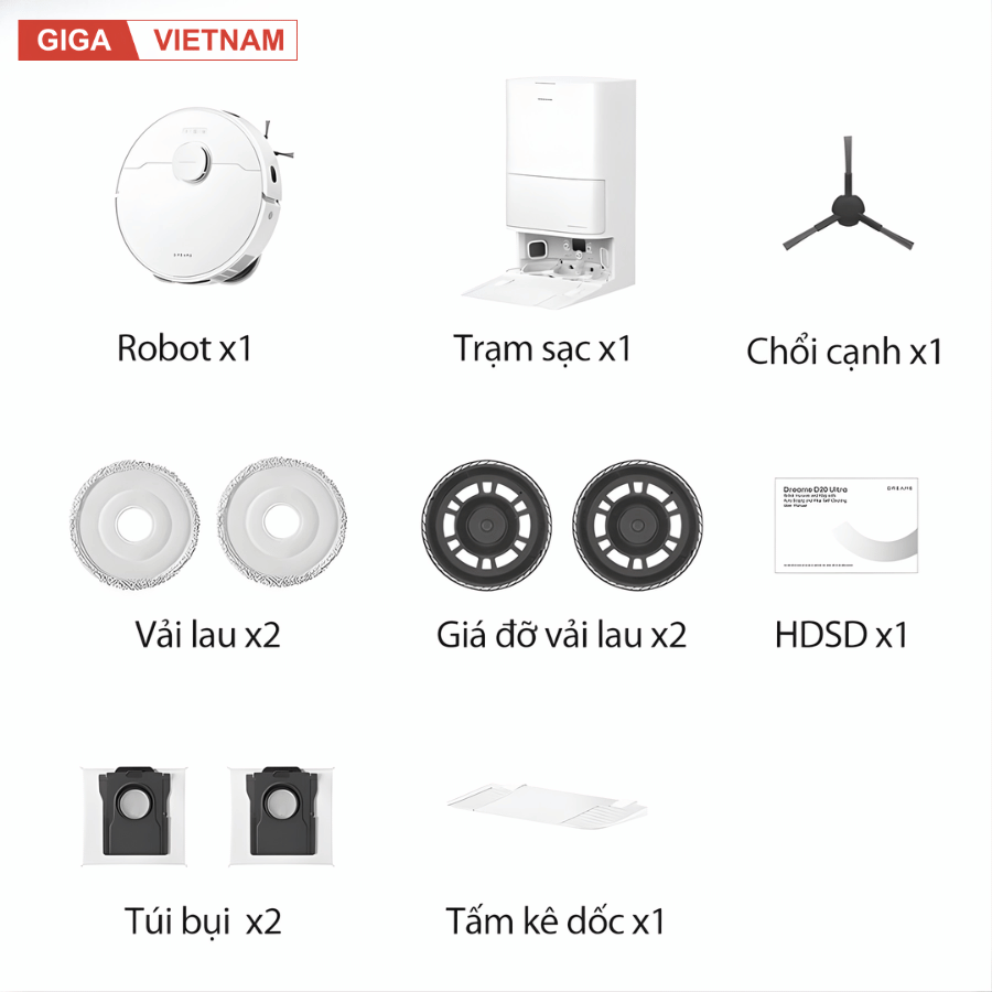 Dreame D20 Ultra - Robot Hút Bụi Lau Nhà 2026 tại Giga Việt Nam x Vua Nhà Bếp Đức 17