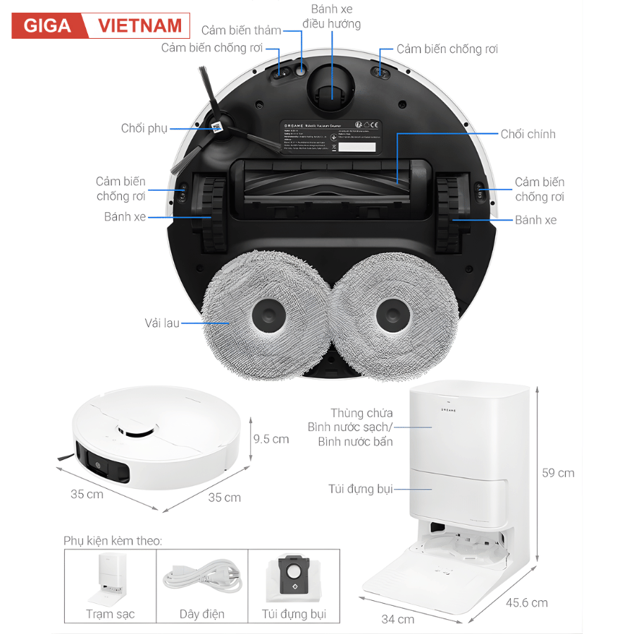Dreame D20 Ultra - Robot Hút Bụi Lau Nhà 2026 tại Giga Việt Nam x Vua Nhà Bếp Đức 18