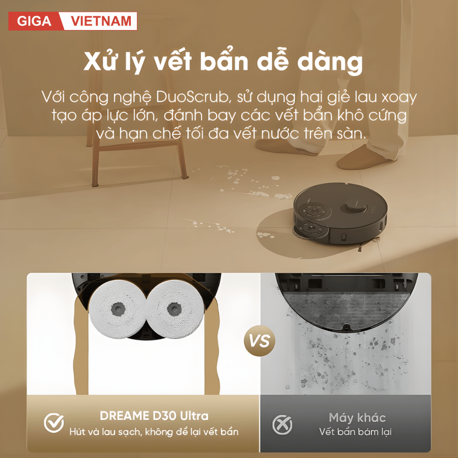 Dreame D30 Ultra - Robot Hút Bụi Lau Nhà 2026 tại Giga Việt Nam x Vua Nhà Bếp Đức 05