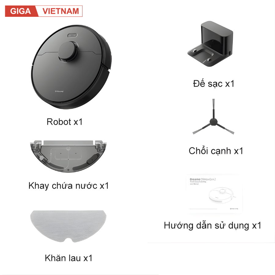Dreame D9 Max Gen 2 - Robot Hút Bụi Lau Nhà 2026 tại Giga Việt Nam x Vua Nhà Bếp Đức 18