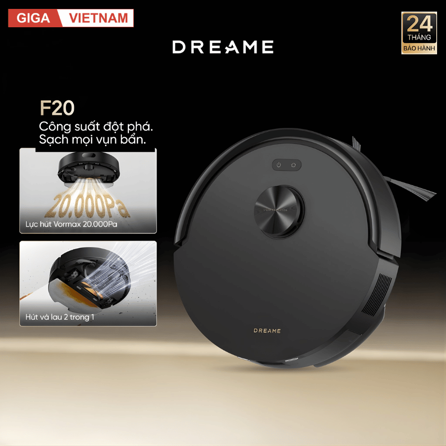 Dreame F20 - Robot Hút Bụi Lau Nhà Hiện Đại 2026 tại Giga Việt Nam x Vua Nhà Bếp Đức 05