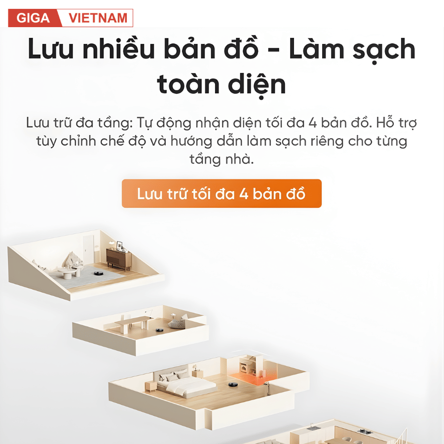 Dreame F20 - Robot Hút Bụi Lau Nhà Hiện Đại 2026 tại Giga Việt Nam x Vua Nhà Bếp Đức 11