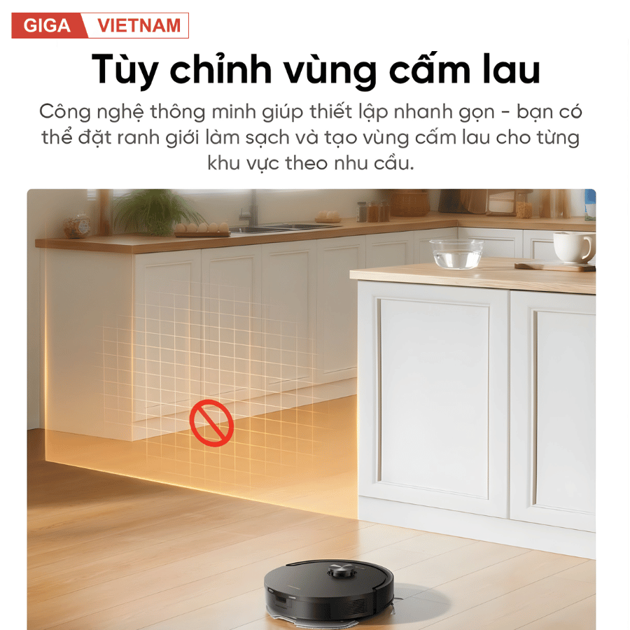 Dreame F20 - Robot Hút Bụi Lau Nhà Hiện Đại 2026 tại Giga Việt Nam x Vua Nhà Bếp Đức 12