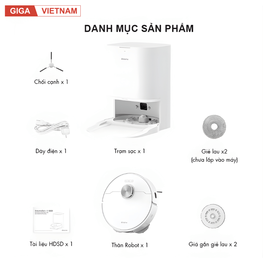 Dreame L10 Prime - Robot Hút Bụi Lau Nhà 2026 tại Giga Việt Nam x Vua Nhà Bếp Đức 23