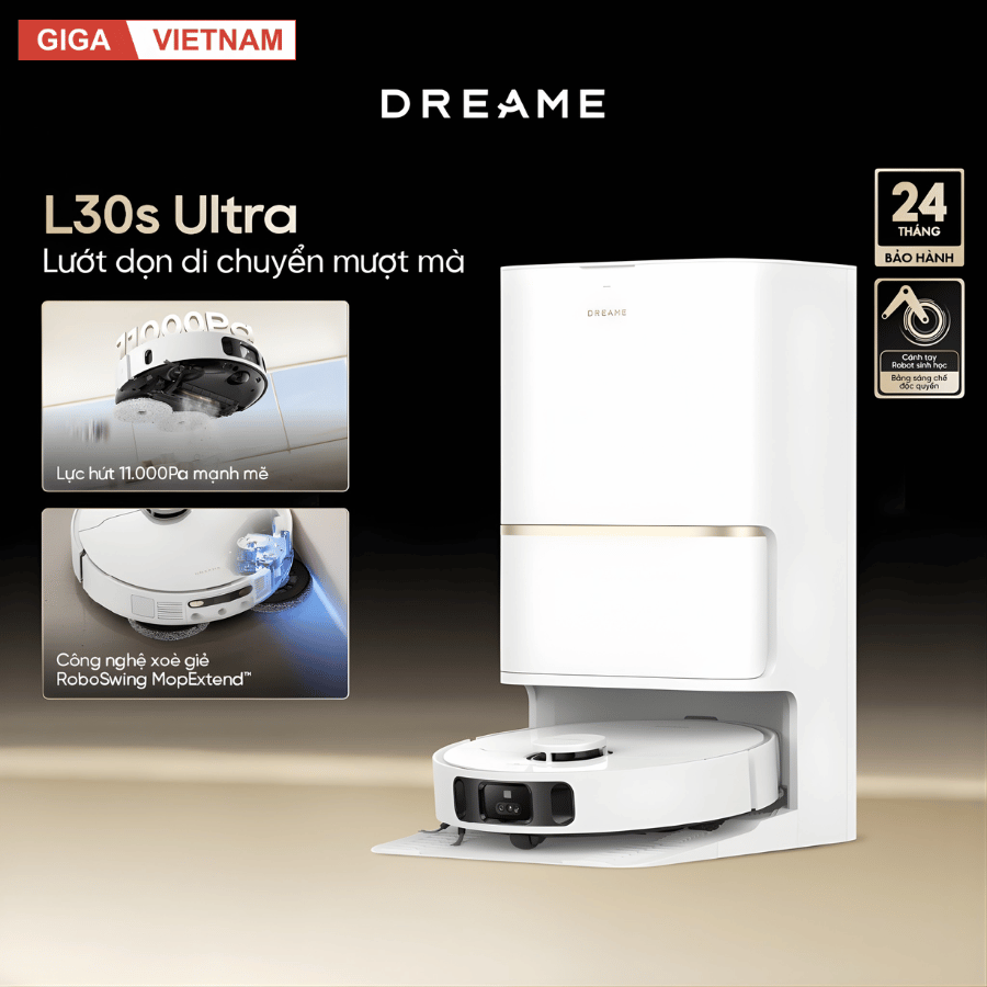 Dreame L30s Ultra - Robot Hút Bụi Lau Nhà 2026 tại Giga Việt Nam x Vua Nhà Bếp Đức 03