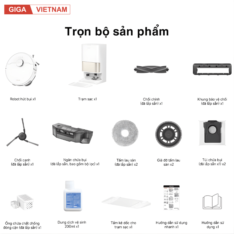 Dreame L50 Ultra CE - Robot Hút Bụi Lau Nhà 2026 tại Giga Việt Nam x Vua Nhà Bếp Đức 16