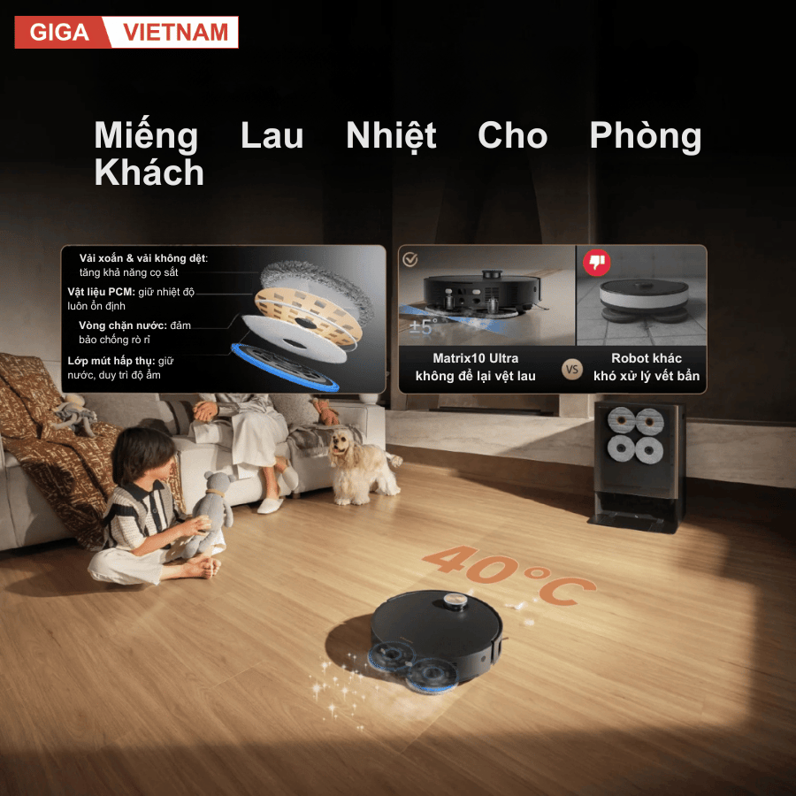 Dreame Matrix10 Ultra - Robot Hút Bụi Lau Nhà 2026 tại Giga Việt Nam x Vua Nhà Bếp Đức 06