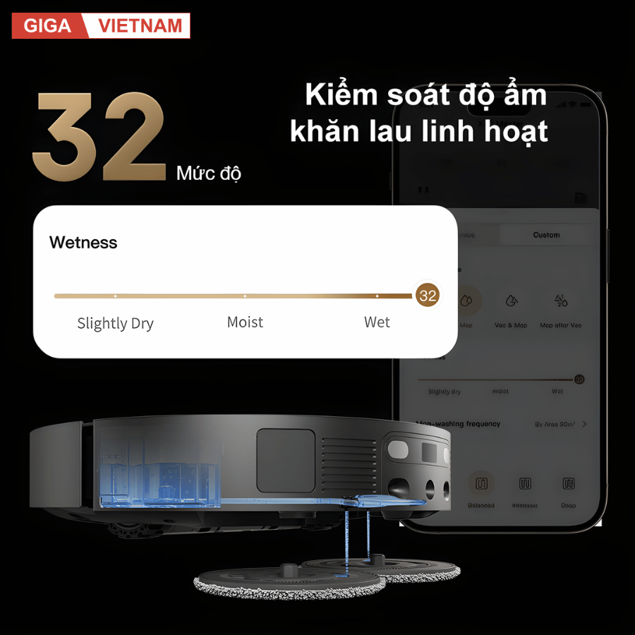 Dreame X40 Master - Robot Hút Bụi Lau Nhà 2026 tại Giga Việt Nam x Vua Nhà Bếp Đức 14