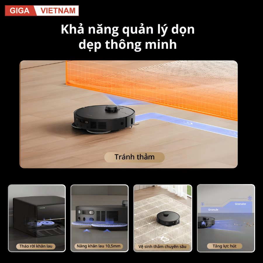Dreame X40 Master - Robot Hút Bụi Lau Nhà 2026 tại Giga Việt Nam x Vua Nhà Bếp Đức 16