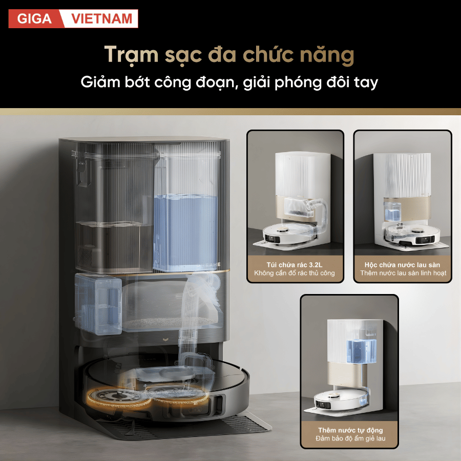 Dreame X40 Ultra - Robot Hút Bụi Lau Nhà 2026 tại Giga Việt Nam x Vua Nhà Bếp Đức 10