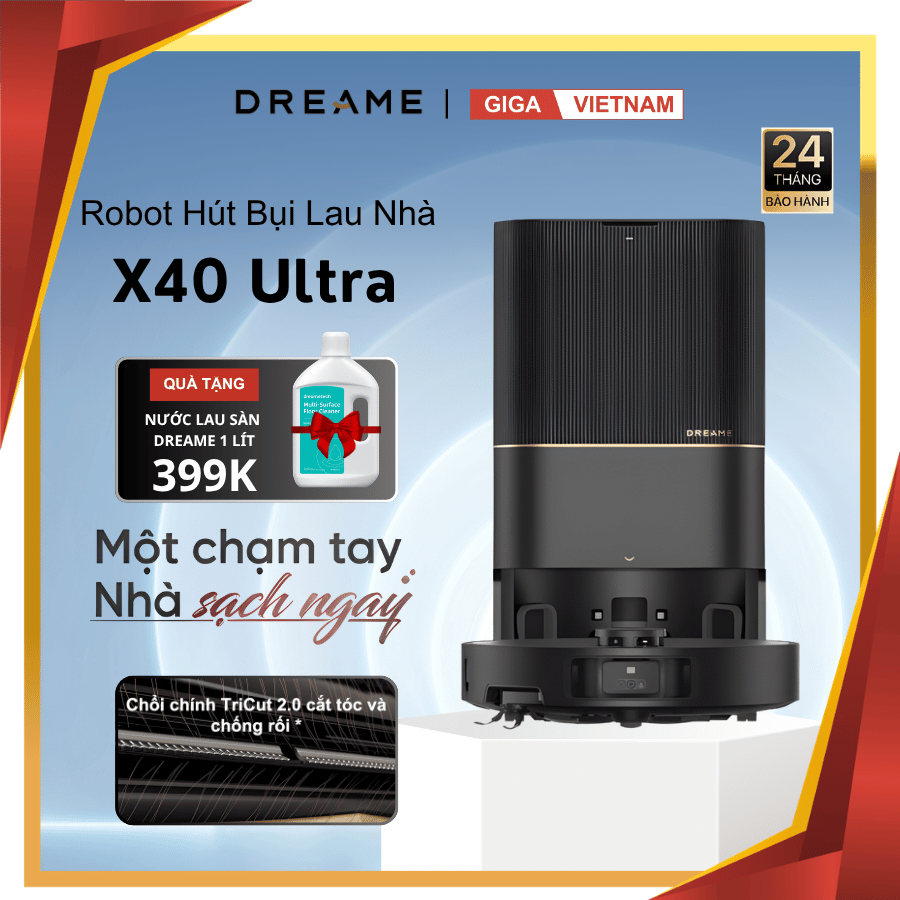 Dreame X40 Ultra - Robot Hút Bụi Lau Nhà 2026