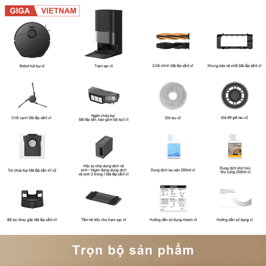 Dreame X50 Pro Ultra - Robot Hút Bụi Lau Nhà 2026 tại Giga Việt Nam x Vua Nhà Bếp Đức 24