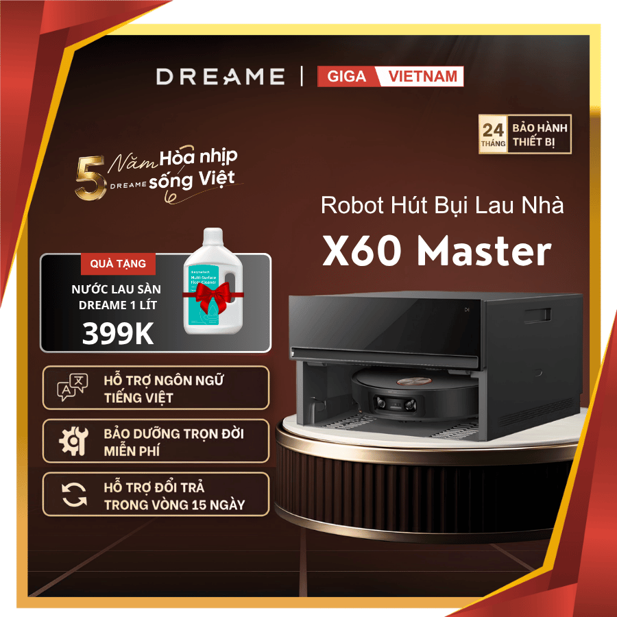 Dreame X60 Master - Robot Hút Bụi Lau Nhà 2026
