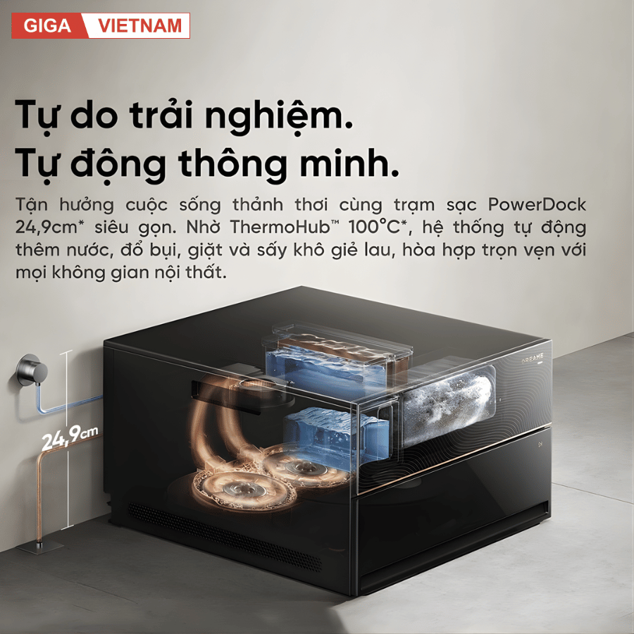 Dreame X60 Master - Robot Hút Bụi Lau Nhà 2026 tại Giga Việt Nam x Vua Nhà Bếp Đức 13