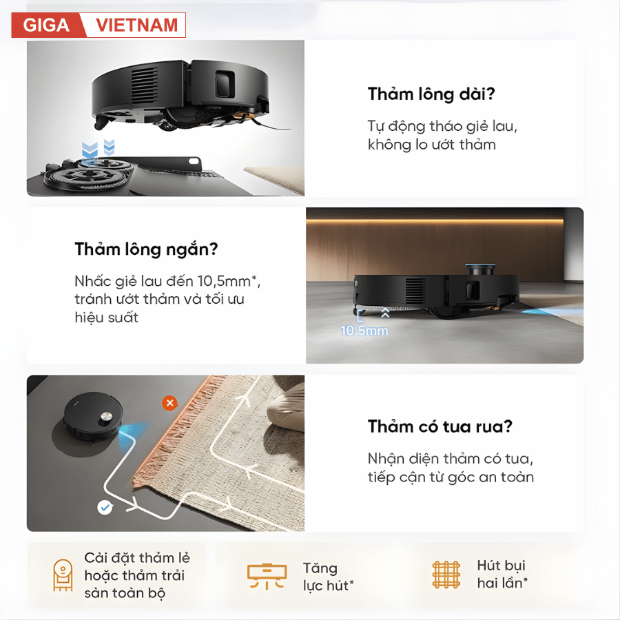Dreame X60 Master - Robot Hút Bụi Lau Nhà 2026 tại Giga Việt Nam x Vua Nhà Bếp Đức 14