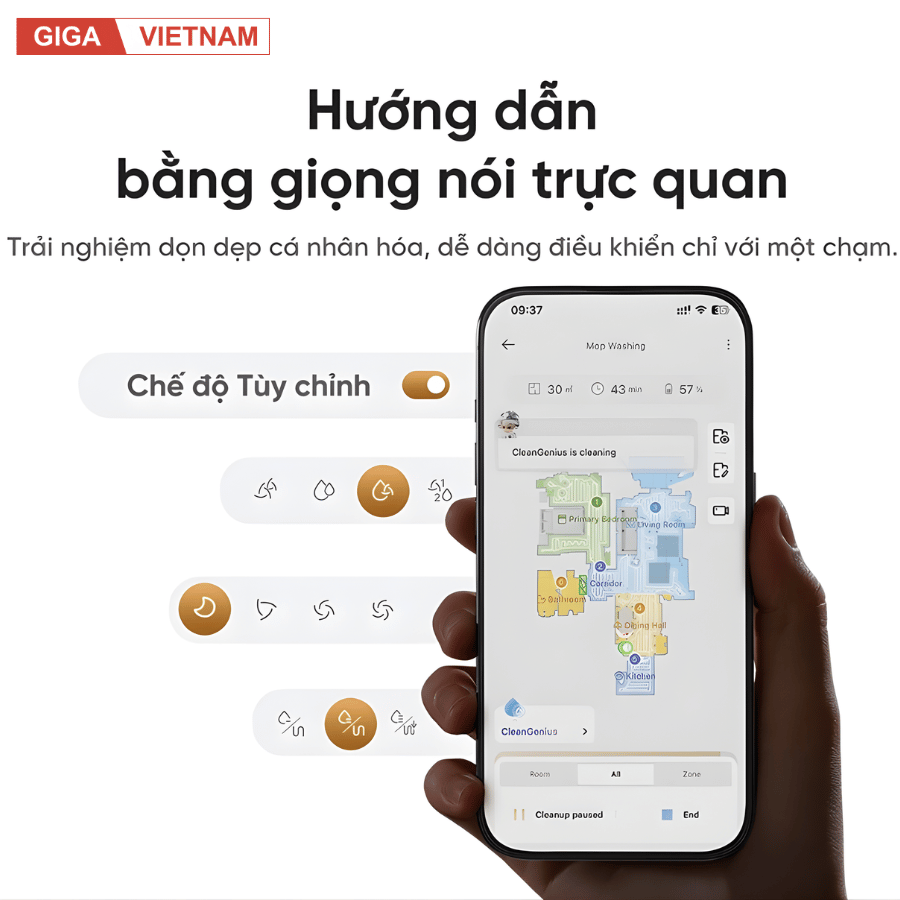 Dreame X60 Master - Robot Hút Bụi Lau Nhà 2026 tại Giga Việt Nam x Vua Nhà Bếp Đức 15
